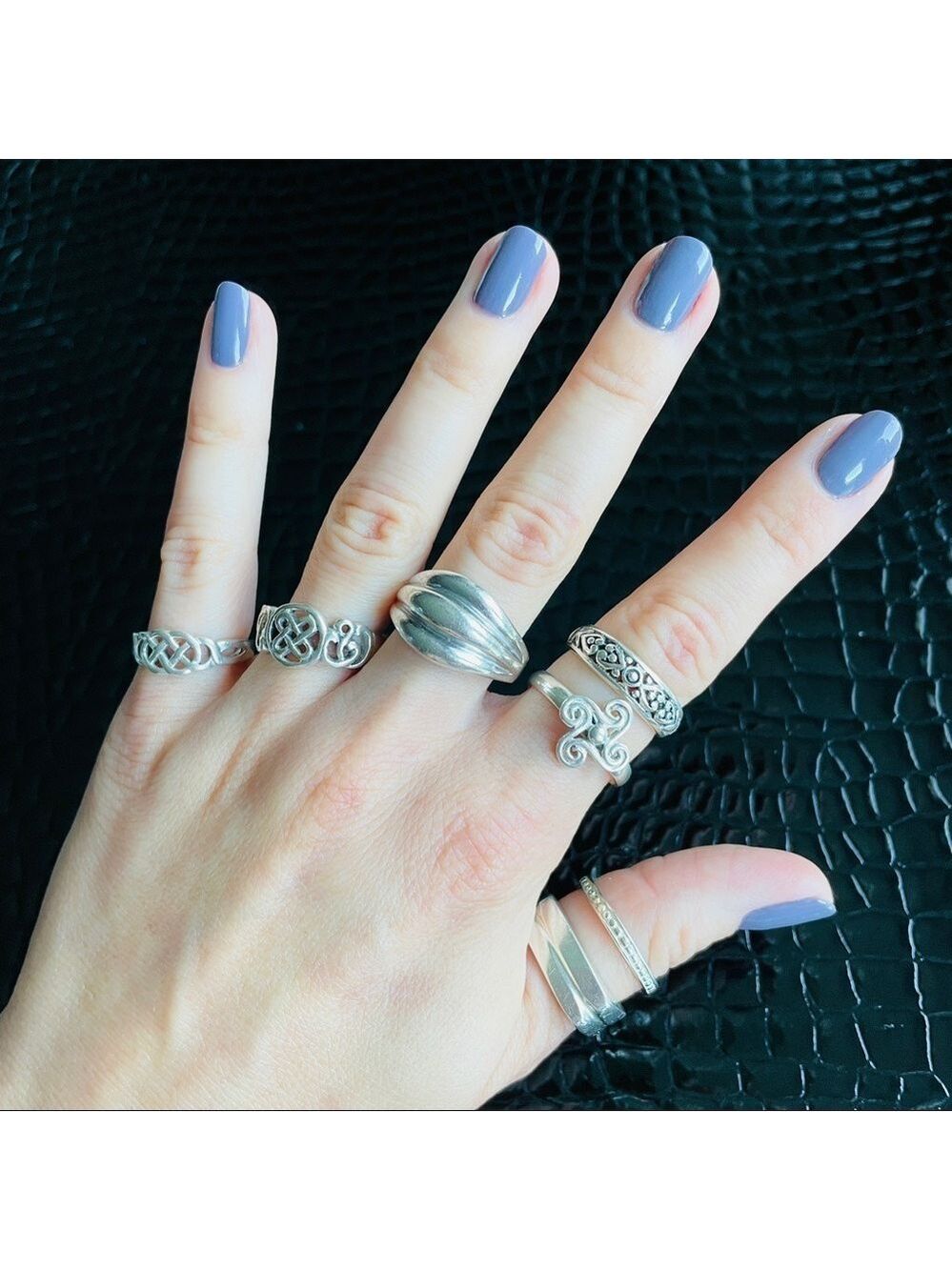 CELTIC KNOT DESIGN INFINITY STERLING SILVER RING - Picture 6 of 10